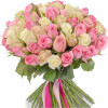 White and pink roses 60cm Roses
