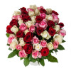 Red, white and pink rose bouquet Roses