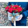 Маленькая Цветочная Коробка - Красные Розы Цветочные коробки