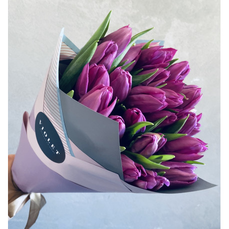 Букет тюльпанов - Фиолетовый Букеты цветов