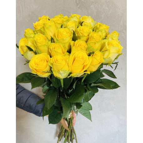 Rose Bouquet of 21 Roses - Yellow Roses