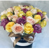 Цветочная Коробка - Цветные Розы Цветочные коробки