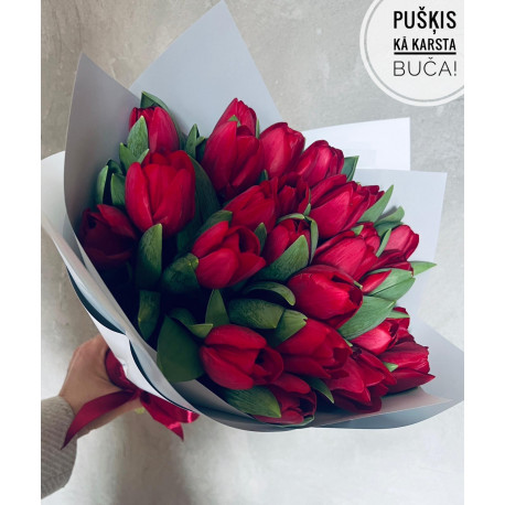 Букет тюльпанов - Красный Букеты цветов