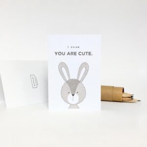 Apsveikuma kartīte - I THINK YOU ARE CUTE