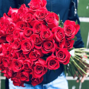 51 sarkana roze Rozes